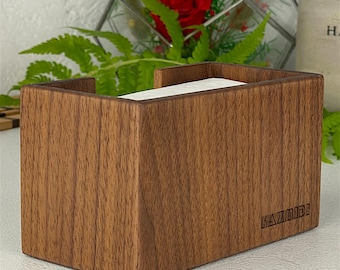 Walnut Wood Tissue Box: Handcrafted, Minimalist Home Decor; 2-3 pcs set is cheaper