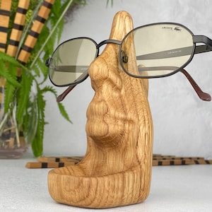 Oak Wood Eyeglass Stand – Eyeglass Organizer - Handmade  – A perfect gift for a stylish glasses lover - Glasses Holder Gift