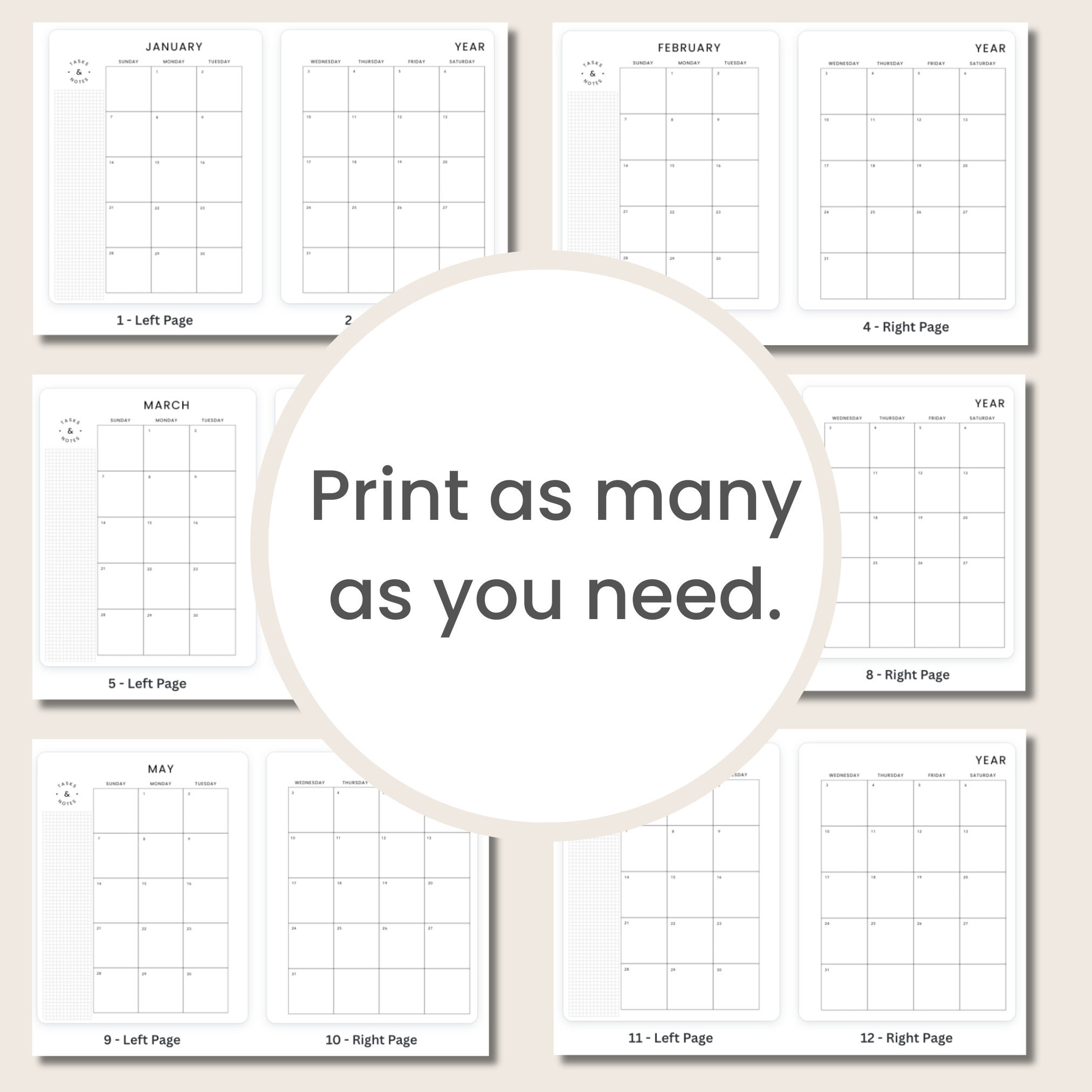 EDITABLE, Classic Happy Planner Inserts, Happy Planner Inserts ...