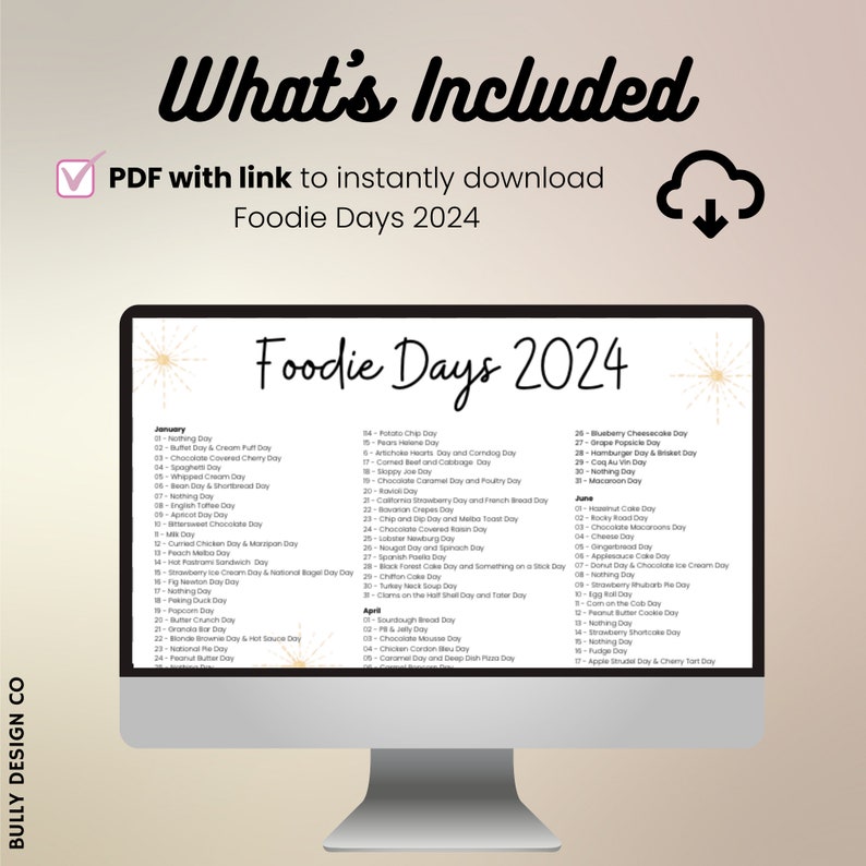 Days to Celebrate 2024 Foodie Days Calendar Social Media Ideas Mom
