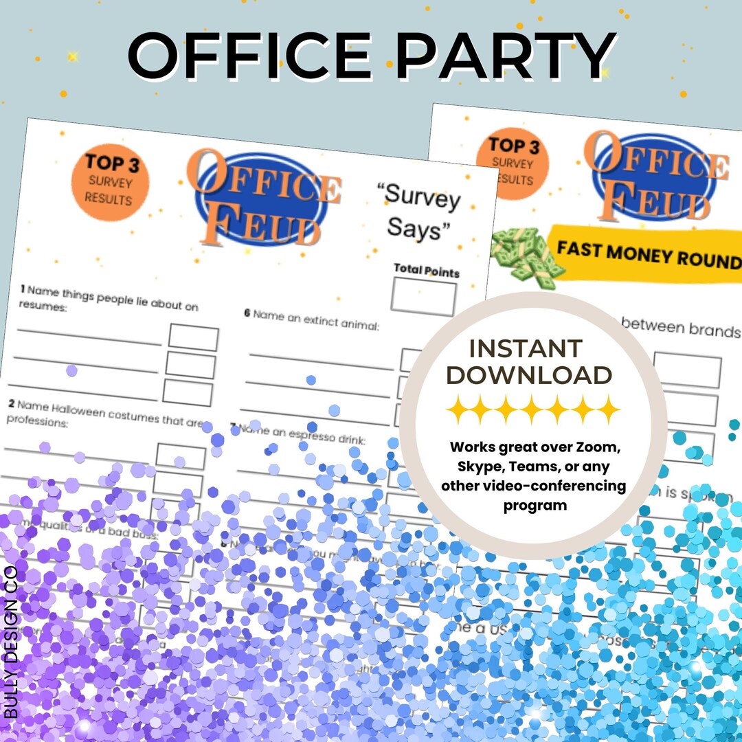 Office Party. Office Fued Team Building Games Games for - Etsy