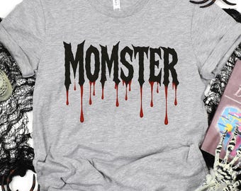 Momster Shirt, Halloween Shirt For Mom, Witch Shirt, Womens Halloween Shirt, Pumpkin Shirt, Mom Halloween Tee, Spooky Mom Tee, Gifts For Mom