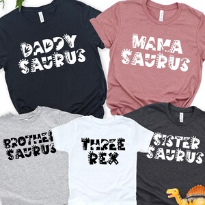 Matching Family Saurus T-shirts, Birthday Shirts, Custom Birthday Gift, Birthday Saurus Shirt, Mama Daddy Saurus, Dinosaur Gift, Kids Gift