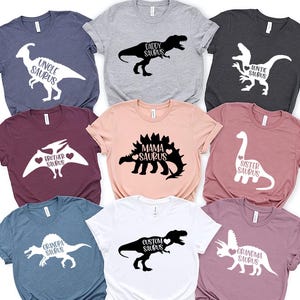 Custom Dinosaur T Shirt, Matching Family Shirt, Family Saurus Shirt, Auntie Saurus, Daddysaurus, Mamasaurus Shirt, Kids Gift, Family Tshirts