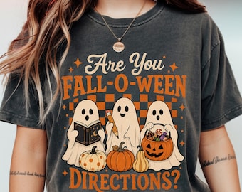 Ghost Teacher T-Shirt, Are You Fall O Ween Directions Shirt, Teacher Halloween Shirt, Halloween Gifts for Teacher, Spooky Teacher Shirt