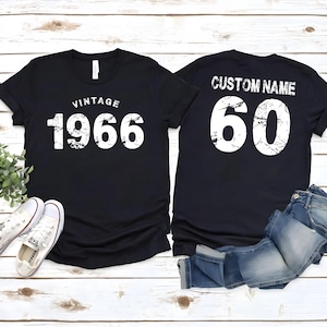 Vintage 1966 Tee, 60th Birthday Shirt, 60th Birthday Gift, 60th Bday Party, Best Friend Birthday Gift, Classic Vintage, Retro Gift, Mom Gift image 2