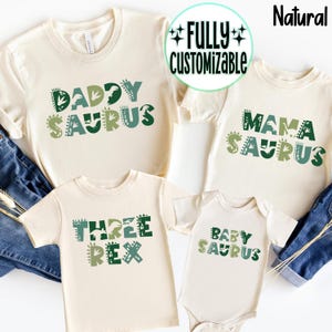 Matching Family Saurus T-shirts, Birthday Shirts, Custom Birthday Gift, Birthday Saurus Shirt, Mama Daddy Saurus, Dinosaur Gifts, Kids Gift