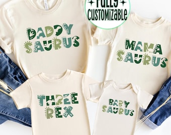 Matching Family Saurus T-shirts, Birthday Shirts, Custom Birthday Gift, Birthday Saurus Shirt, Mama Daddy Saurus, Dinosaur Gifts, Kids Gift