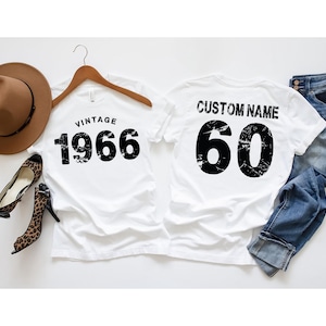 Vintage 1966 Tee, 60th Birthday Shirt, 60th Birthday Gift, 60th Bday Party, Best Friend Birthday Gift, Classic Vintage, Retro Gift, Mom Gift image 4