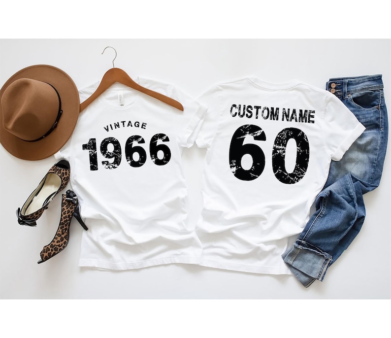 Vintage 1966 Tee, 60th Birthday Shirt, 60th Birthday Gift, 60th Bday Party, Best Friend Birthday Gift, Classic Vintage, Retro Gift, Mom Gift image 4