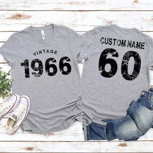 Vintage 1966 Tee, 60th Birthday Shirt, 60th Birthday Gift, 60th Bday Party, Best Friend Birthday Gift, Classic Vintage, Retro Gift, Mom Gift image 3
