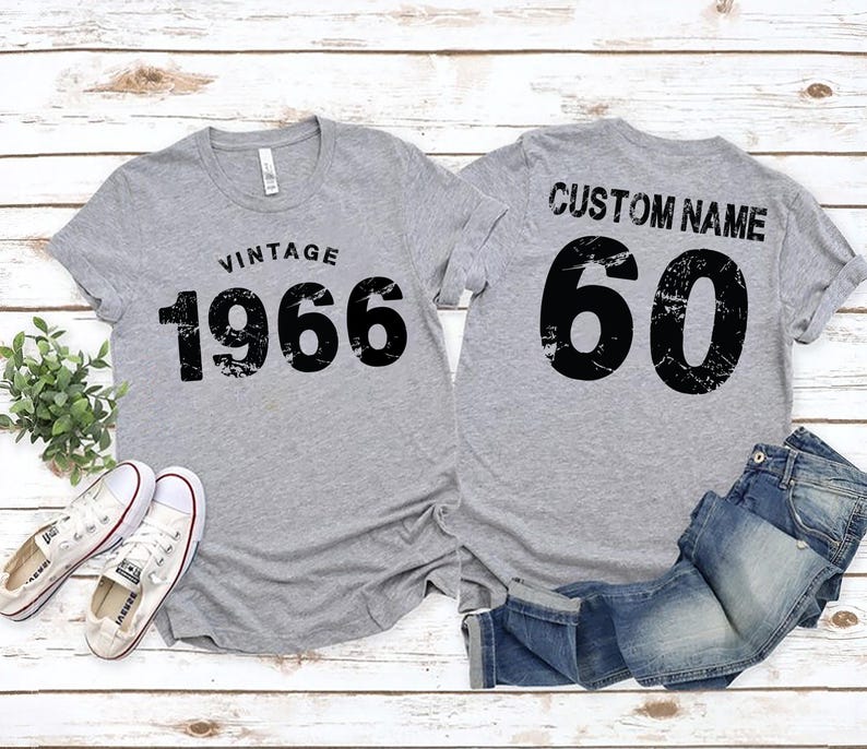 Vintage 1966 Tee, 60th Birthday Shirt, 60th Birthday Gift, 60th Bday Party, Best Friend Birthday Gift, Classic Vintage, Retro Gift, Mom Gift image 3