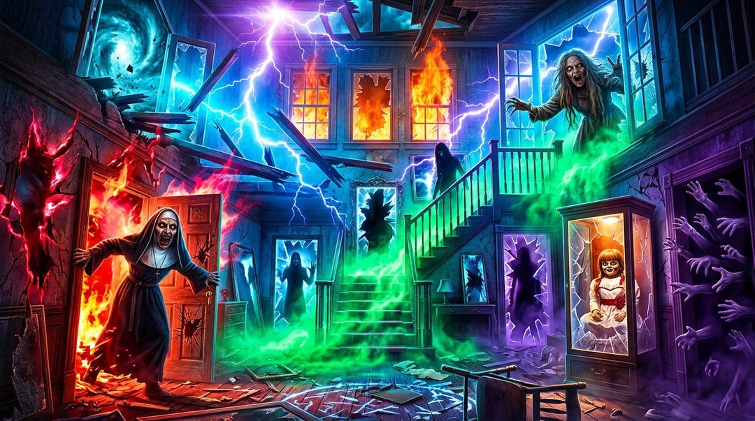 3 for 2 OFFER** Halloween Window Projection Video | the Conjuring ...