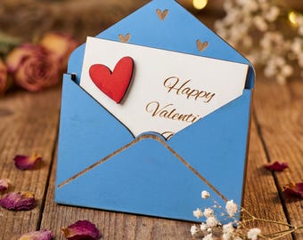 Valentine Envelope SVG Love Letter Holder SVG Laser Cut Valentine Card Wooden Envelope SVG Commercial Use Included