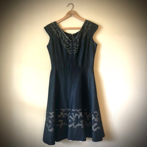 Fit and Flare 1950’s Sheer Illusion Dress