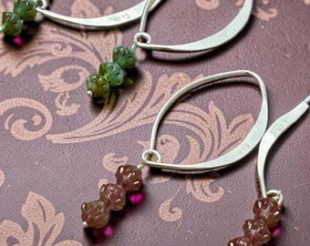 TRIO DANGLE Earrings on Gold Filled V Ear Wire/Gift for Her/Birthday Gift/Friend Gift/Christmas Gift/Stocking Stuffer/Anniversary Gift E54