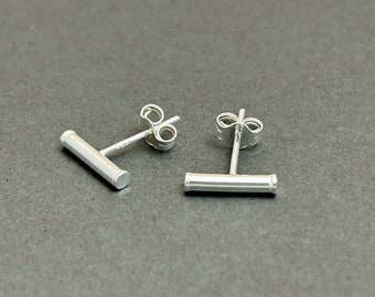 BAR STUD Earrings in Sterling Silver