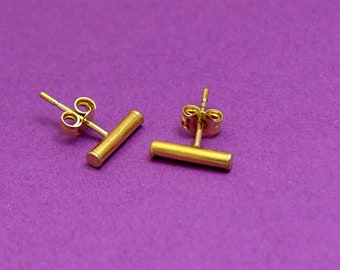 BAR STUD Earrings 14k Gold Filled