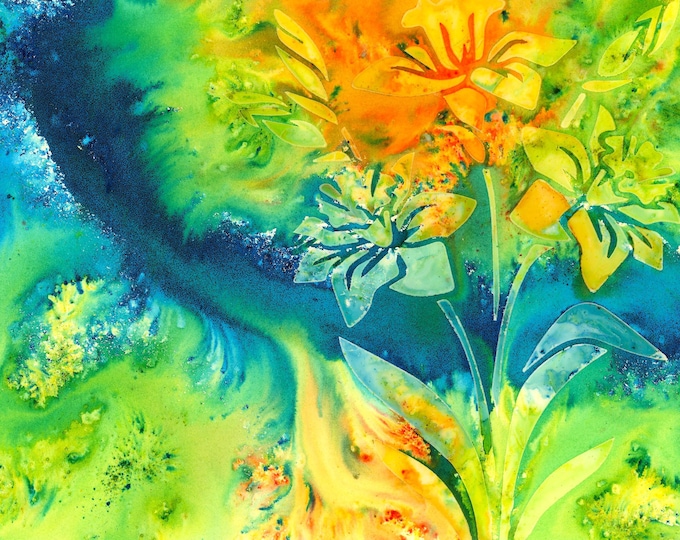 Daffodils Watercolor Mixed Media Original Painting Giftable Floral