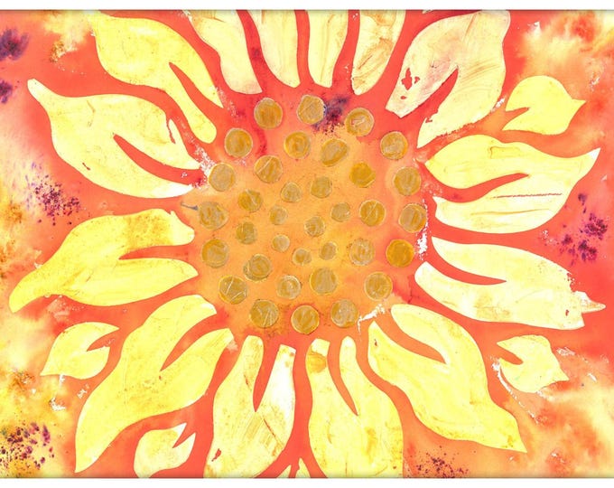 Blank Note Cards Sunflower Collection Pack of 3 Giftable from Original Paintings