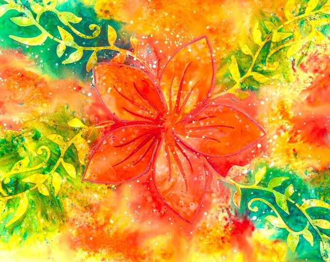 Sunflowers Floral Watercolor Mixed Media Original Painting Giftable