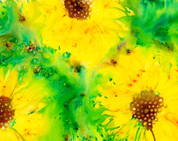 Brilliant Sunflowers Watercolor/Mixed Media Original Painting