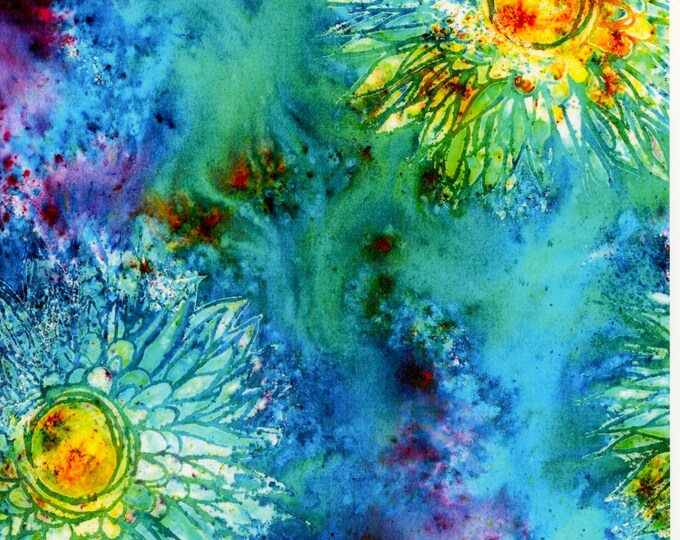 Fine Art Print of Original Watercolor Mixed Media Painting Flowers