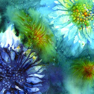 Fine Art Print of Orginal Watercolor Flowers