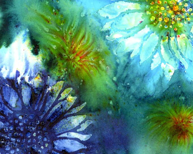Fine Art Print of Orginal Watercolor Flowers