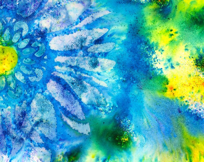 Sunflower Watercolor Mixed Media Original Painting