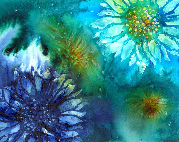Note Cards 3 pack from Original Watercolor Mixed Media Paintings