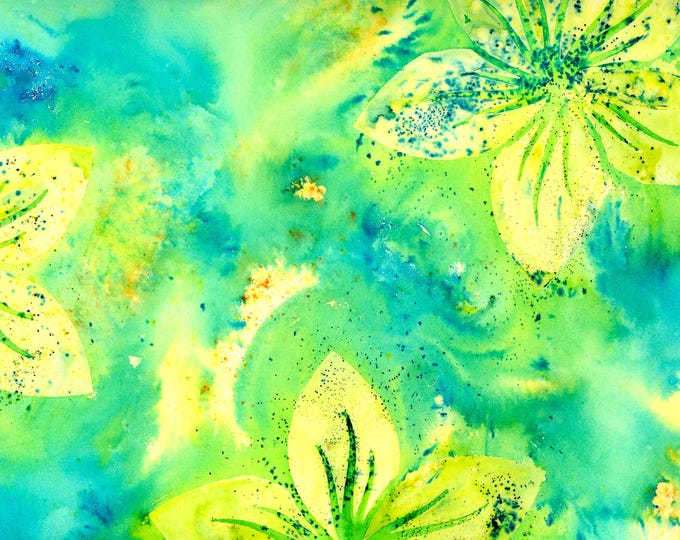 Lilies Watercolor Mixed Media Original Painting Giftable Floral