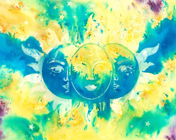 The Goddess Reborn Watercolor Mixed Media Original Painting Giftable