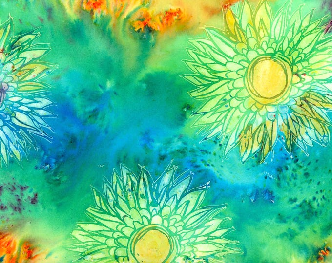 Vibrant Chrysanthemums Watercolor Mixed Media Original Painting