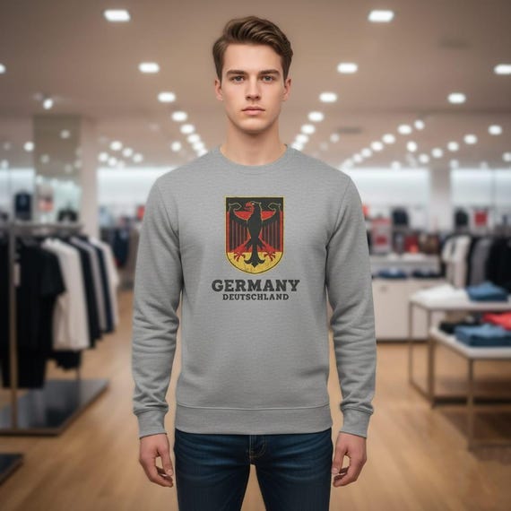 Vintage German Eagle Shield PNG | Deutschland Flag Crest (Digital Download)