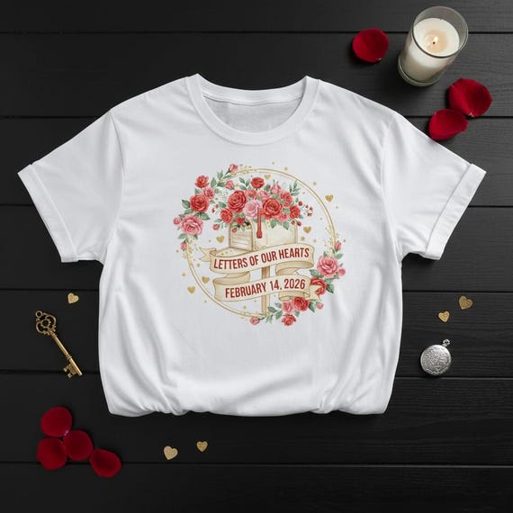 Watercolor Rose Mailbox PNG, Valentine Anniversary Design (Digital Download)