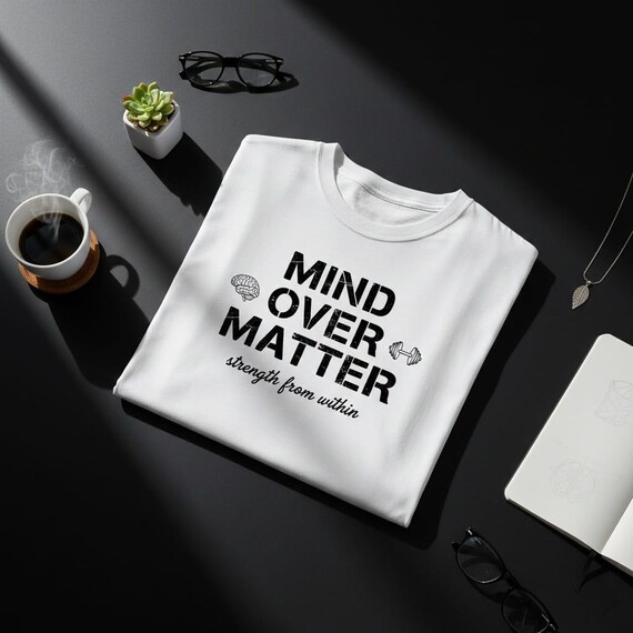 Mind Over Matter Gym Quote PNG, Mental Health Clipart (Digital Download)