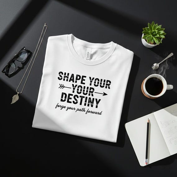 Shape Your Destiny PNG: Minimalist Motivational Art (Digital Download)