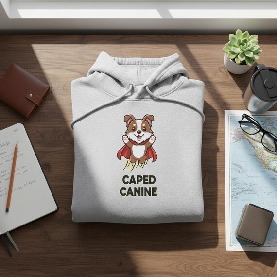 Superhero Puppy PNG | Caped Canine Cartoon, Kids Shirt Design (Digital Download)