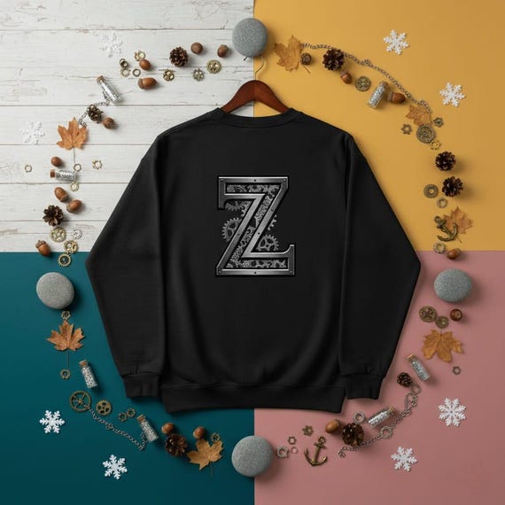Steampunk Letter Z PNG | 3D Metal Gear Monogram (Digital Download