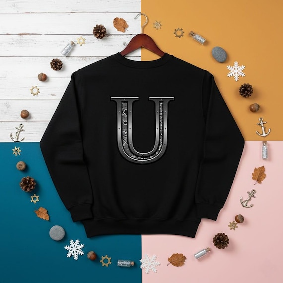 Steampunk Letter U PNG | 3D Metal Gear Initial (Digital Download)