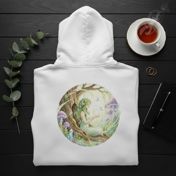 Watercolor Forest Fairy PNG | Glowing Orb, Mushrooms (Digital Download)