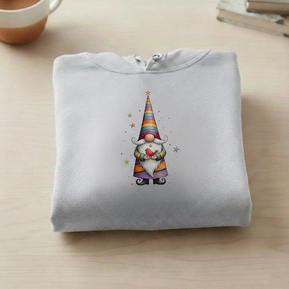 Rainbow Gnome PNG | Kawaii Birthday Party Printable (Digital Download)