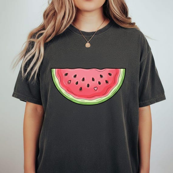 Heart Watermelon PNG, Kawaii Fruit Clipart (Digital Download, High Resolution, Sublimation)