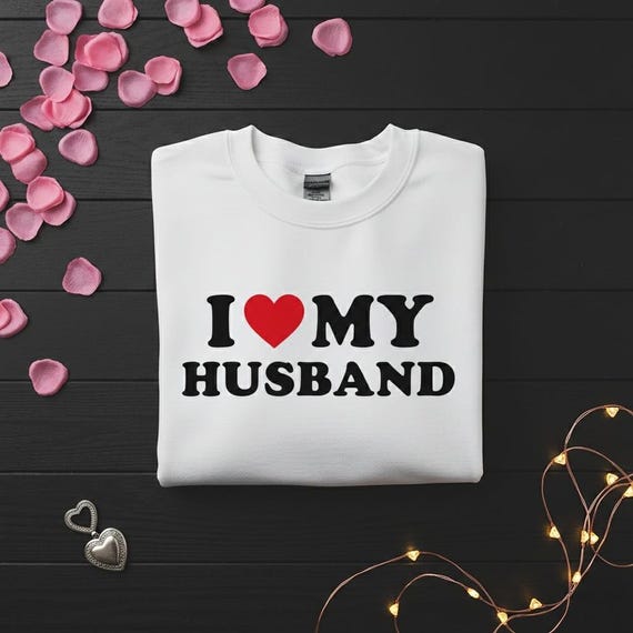 I Love My Husband PNG, Y2K Style Valentine's Design (Digital Download)