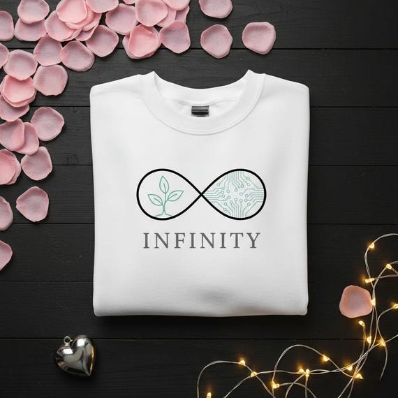 Eco Tech Infinity PNG, Sustainable Circuit Design (Digital Download)