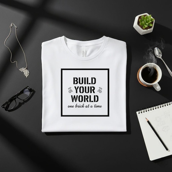 Build Your World PNG: Minimalist Architect Art (Digital Download)