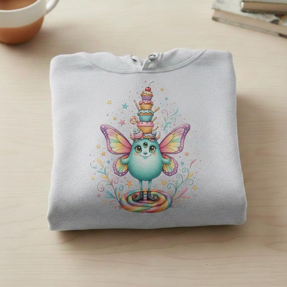 Kawaii Fairy Monster PNG | Candyland Cupcake Tower, Birthday Party (Digital Download)