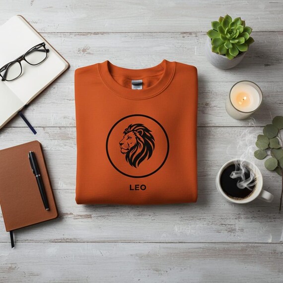 Leo Zodiac Lion Head PNG | Minimalist Line Art (Digital Download)