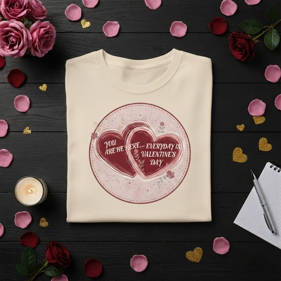 Overlapping Hearts PNG, Valentine's Day Quote, Sublimation Design (Digital Download)